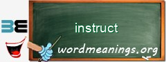 WordMeaning blackboard for instruct